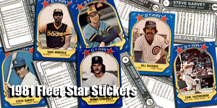 1981 Fleer Star Stickers Baseball Cards 